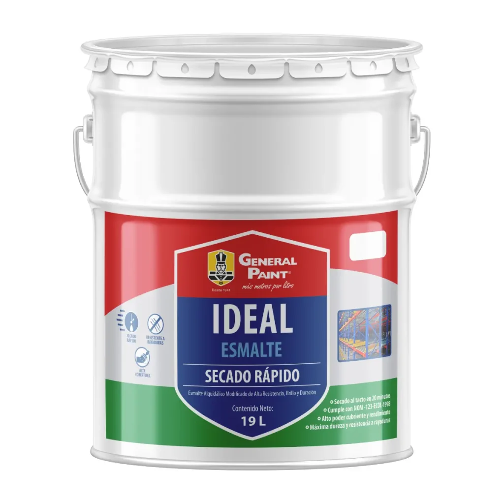Esmalte Ideal de Secado Rápido General Paint para estructuras metálicas, tuberías, racks y maquinaria