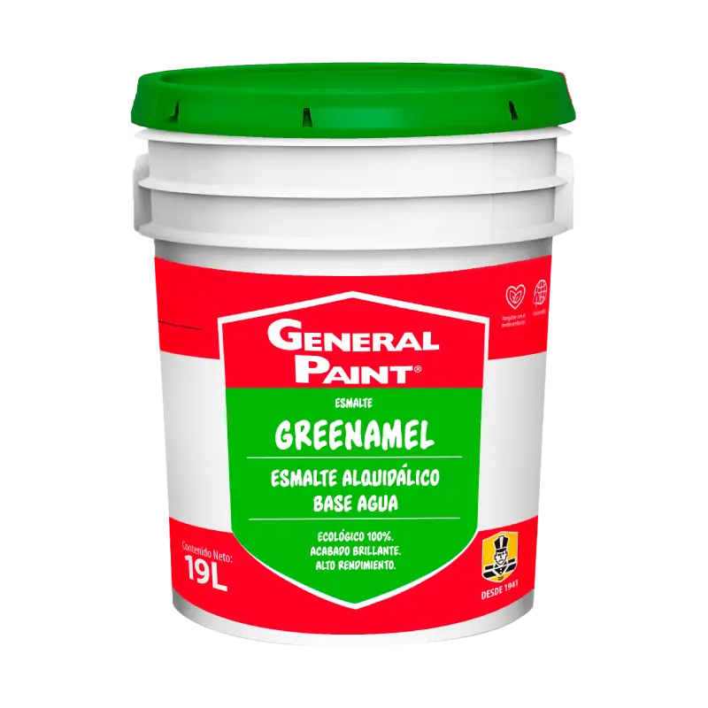 Greenamel General Paint, esmalte alquidálico anticorrosivo base agua para interior y exterior