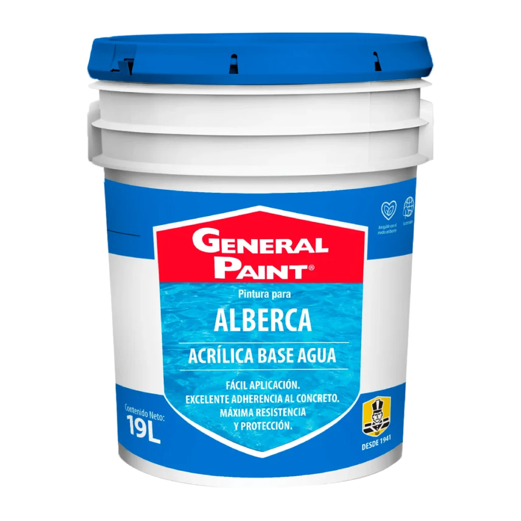 Pintura para Alberca Base Agua General Paint para albercas y superficies de concreto