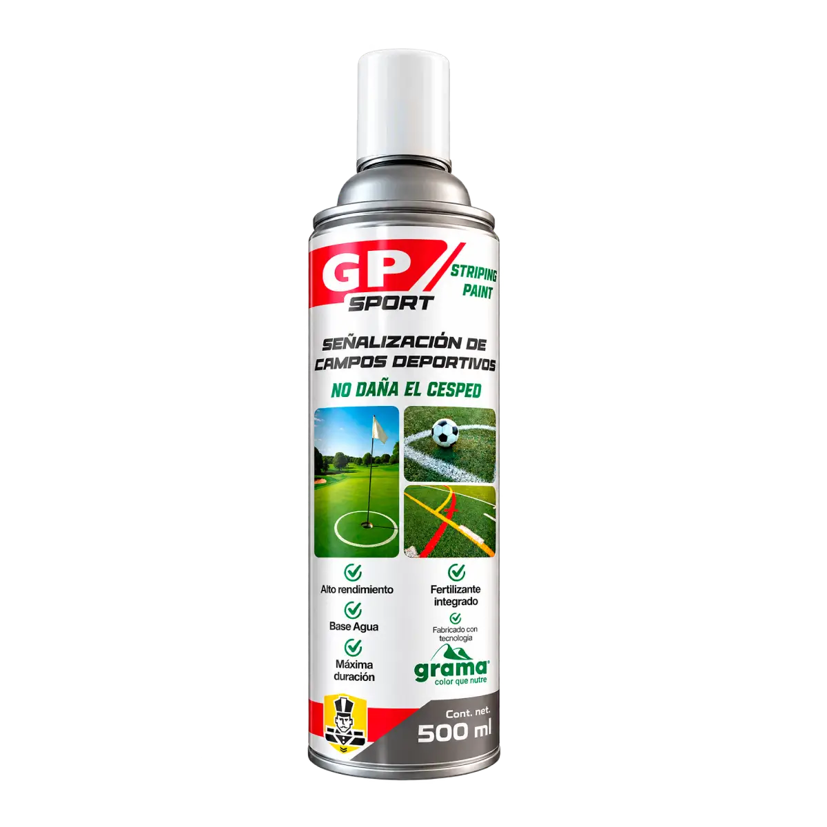 GP Pintarrayas aerosol, pintura para césped y marcaje de campos deportivos